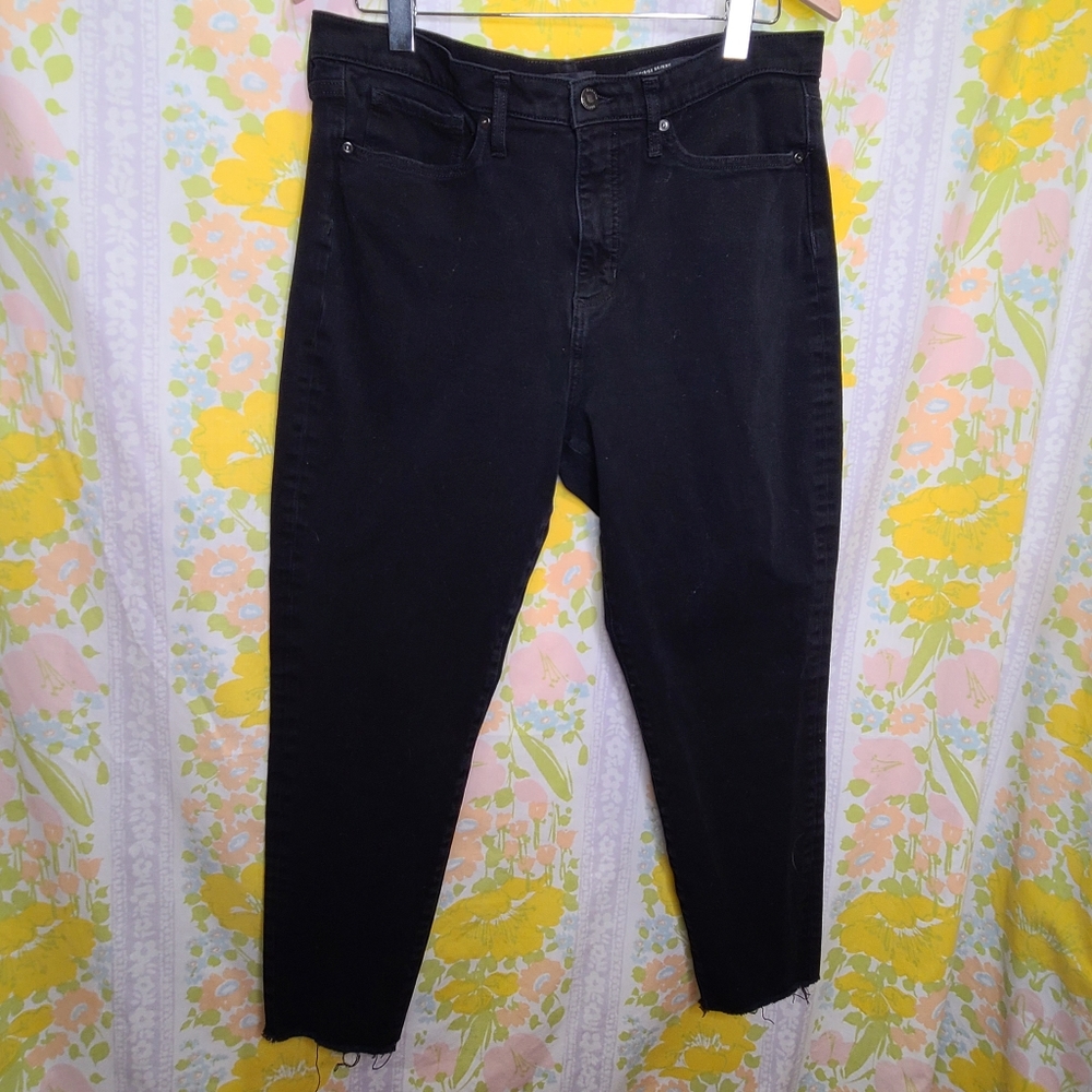 Banana Republic Black denim high rise skinny